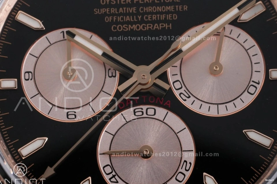 126515 Oyster-flex Best VSF Dial 1:1 On Daytona DD4131 Strap Weight Gain Marker RG Sub-dial Stick Black Edition 0129